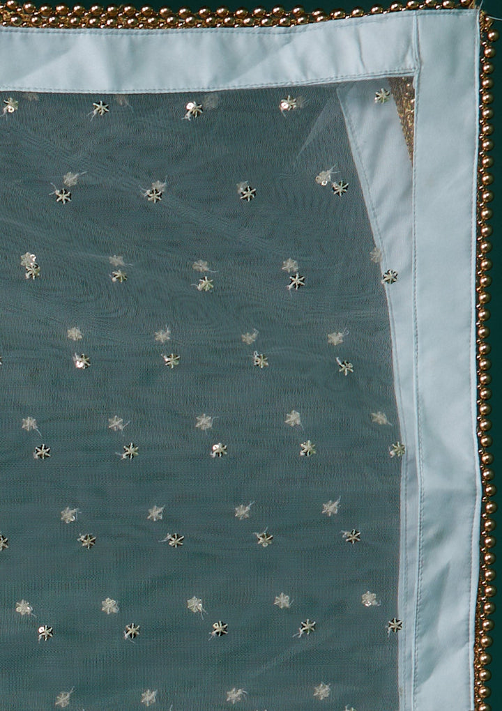 Sea Green Chikankari Georgette Designer Anarkali Suit - Koskii