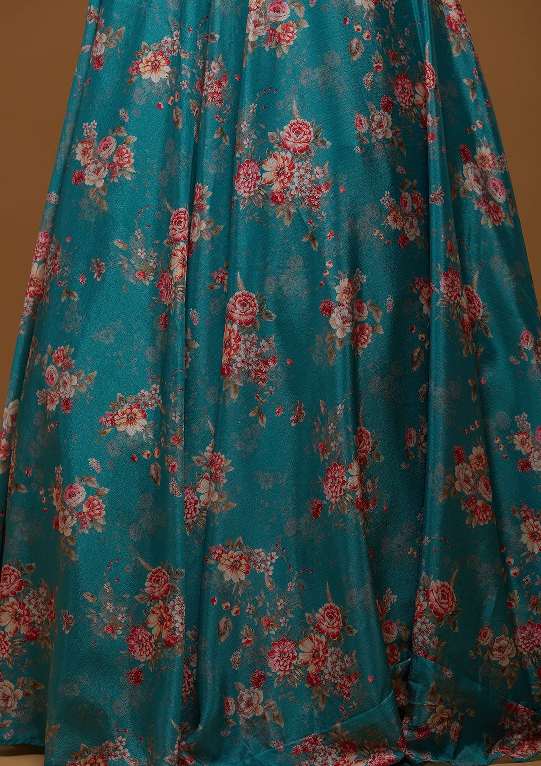 Sea Green Cutdana Chiffon Designer Lehenga - Koskii