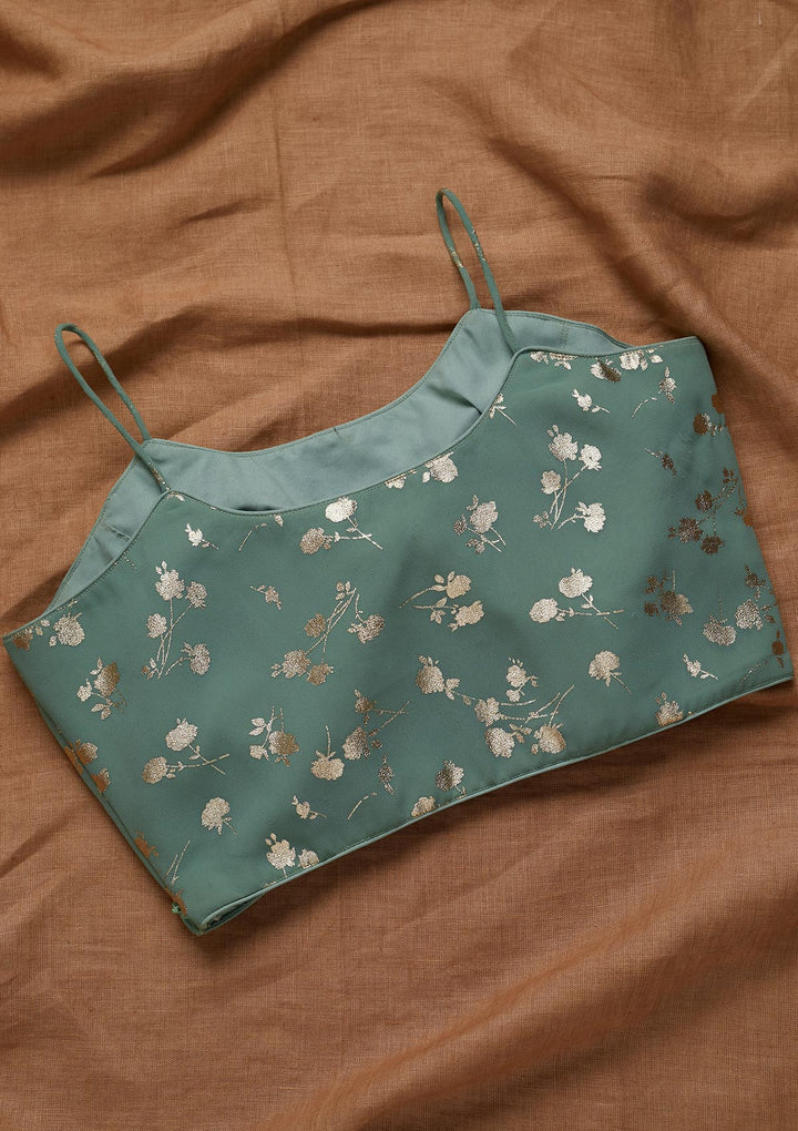 Sea Green  Georgette Blouse - Koskii