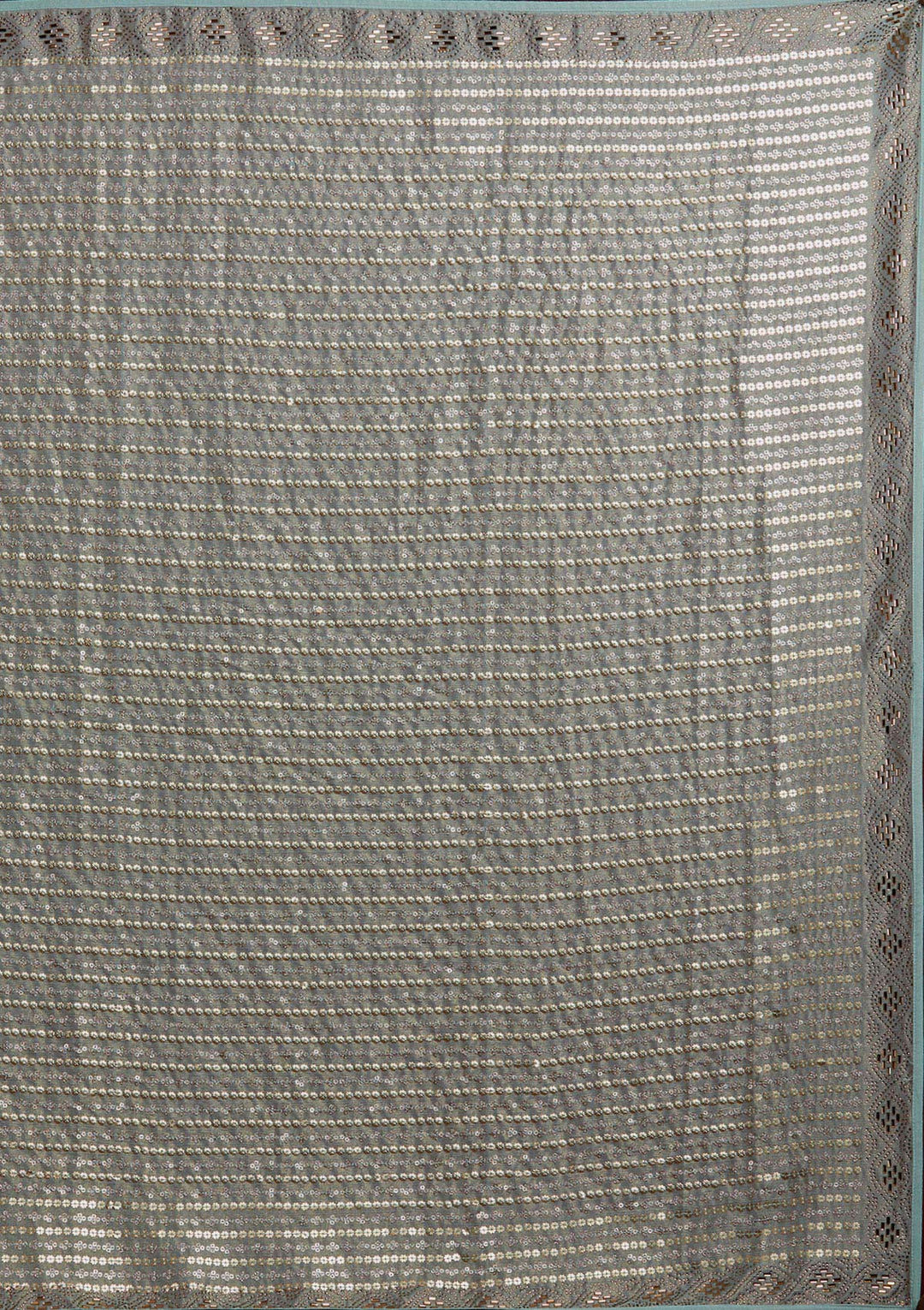 Sea Green Sequins Shimmer Designer Saree - Koskii