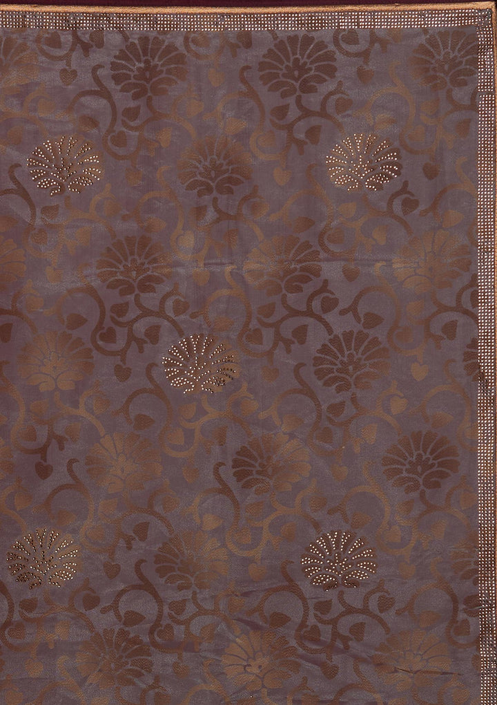 Sea Green Swarovski Tissue Designer Saree - Koskii