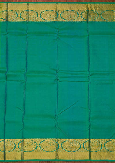 Sea Green Zariwork Pure Silk Designer Saree - koskii