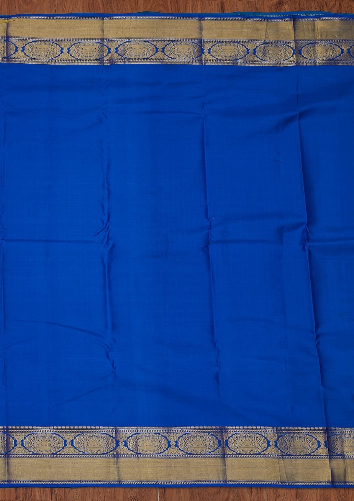 Sea Green Zariwork Pure Silk Designer Unstitched Saree - Koskii