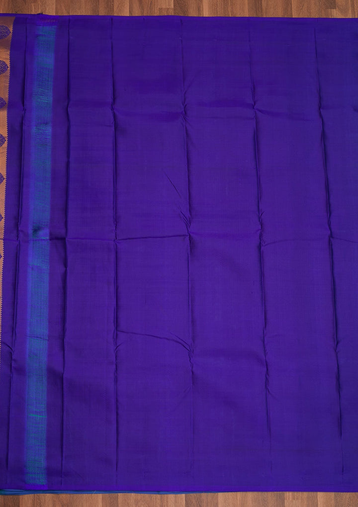 Sea Green Zariwork Pure Silk Saree - Koskii