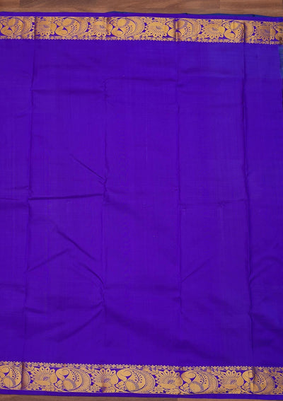 Sea Green Zariwork Pure Silk Designer Saree - Koskii