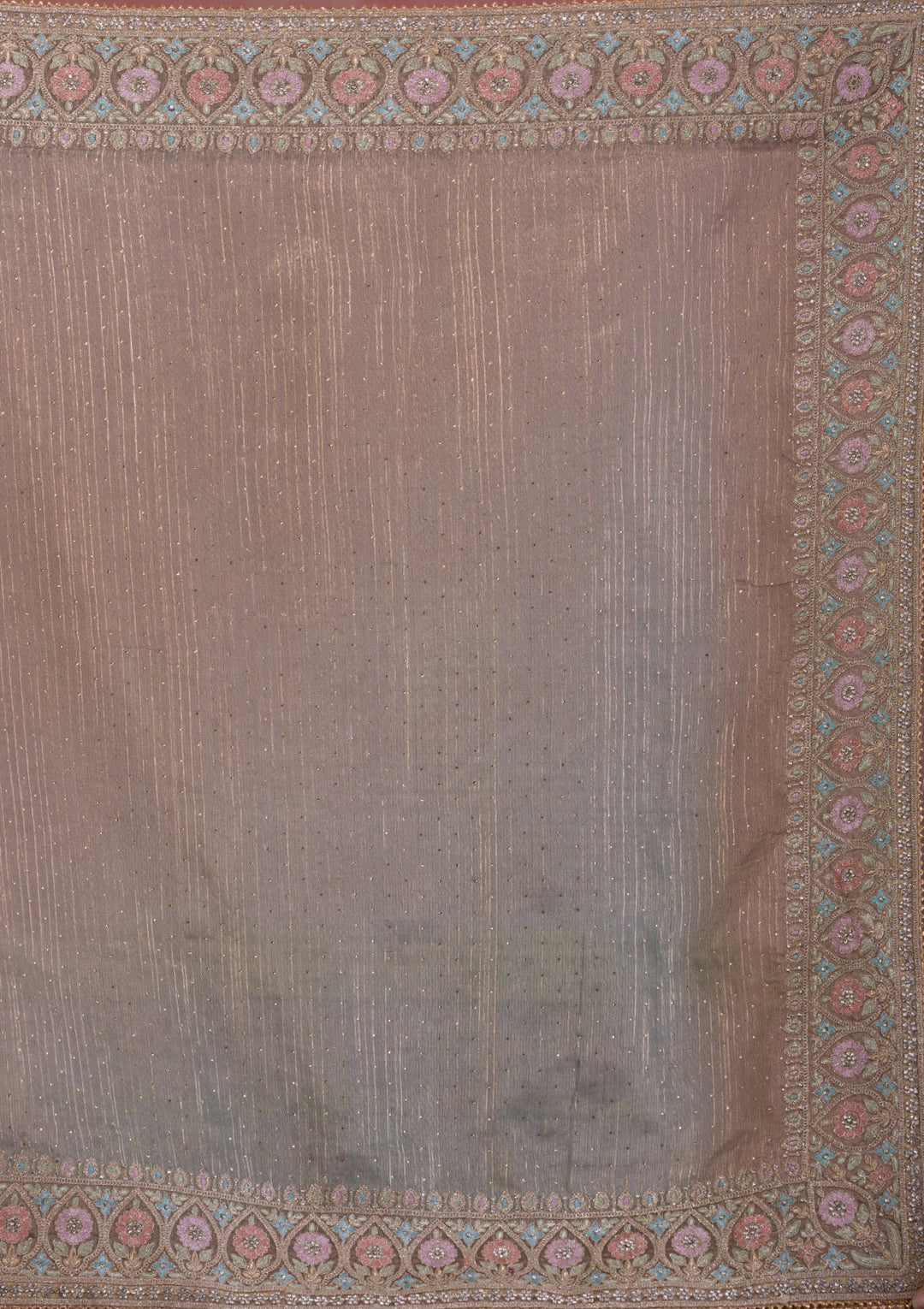 Sea Green Stonework Shimmer Saree-Koskii