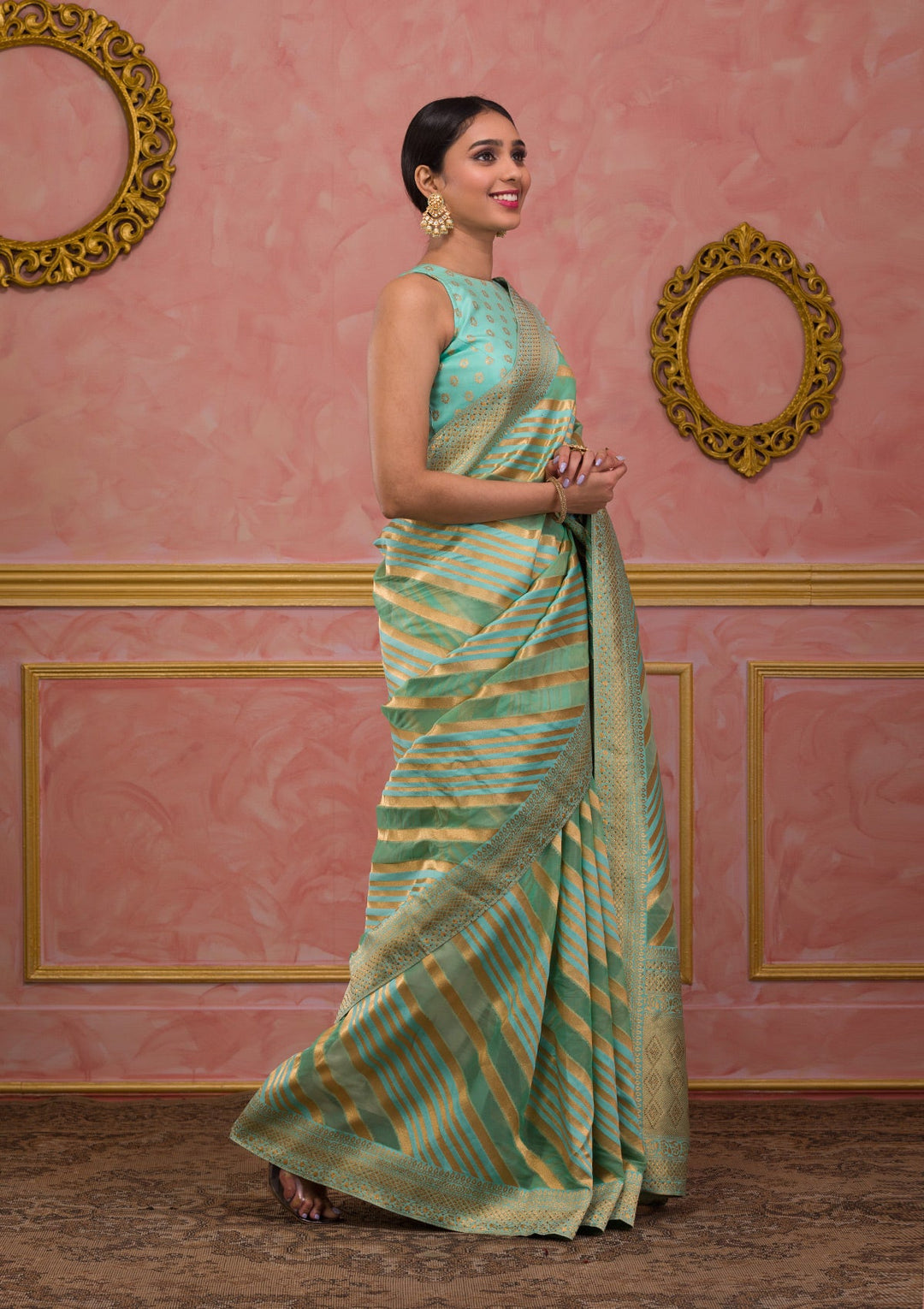 Wine Stonework Georgette Designer Saree-Koskii