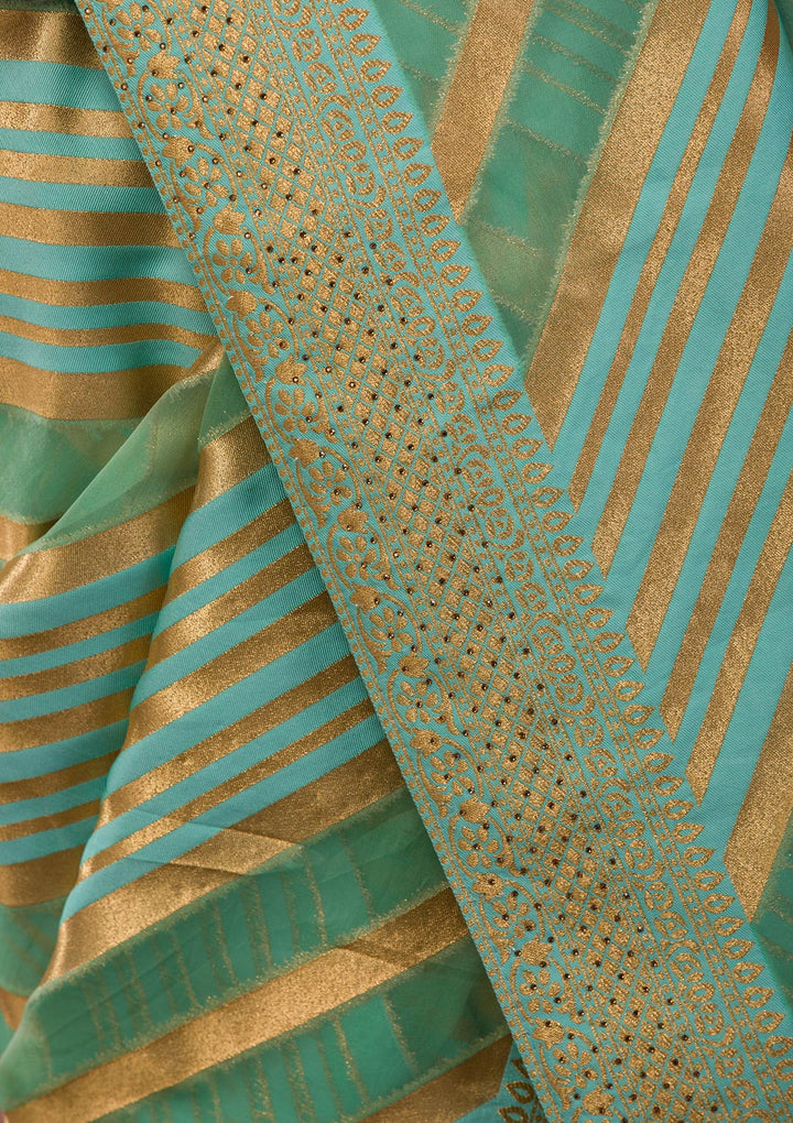 Wine Stonework Georgette Designer Saree-Koskii