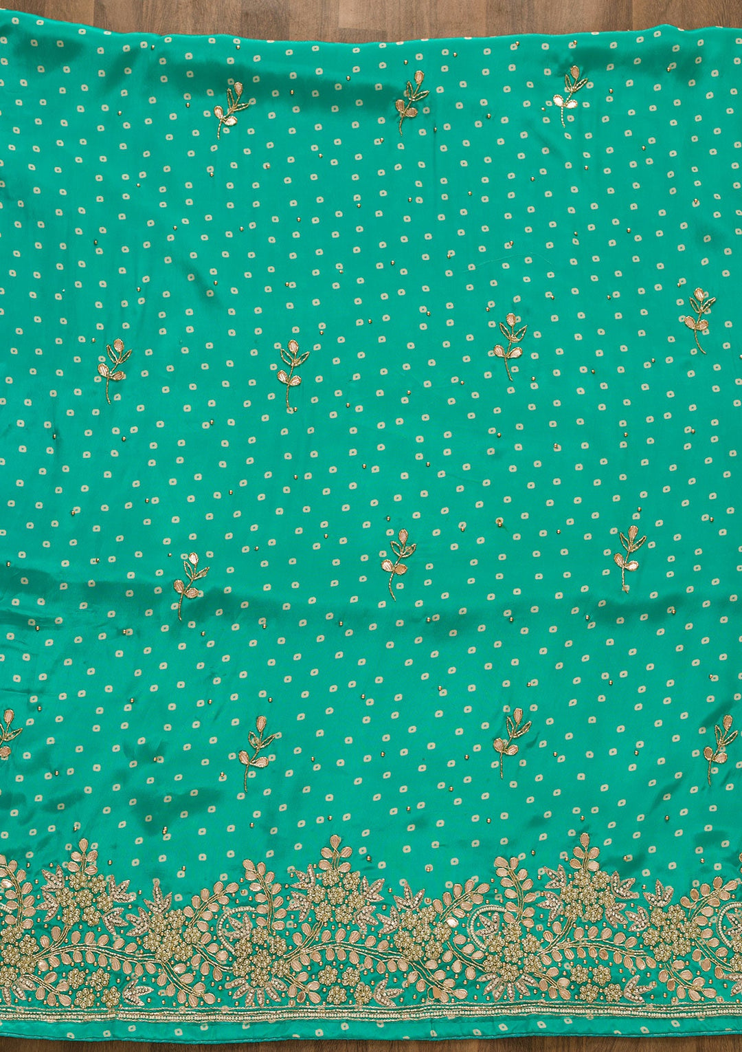 Sky Blue Gotapatti Brocade Salwar Kameez-Koskii