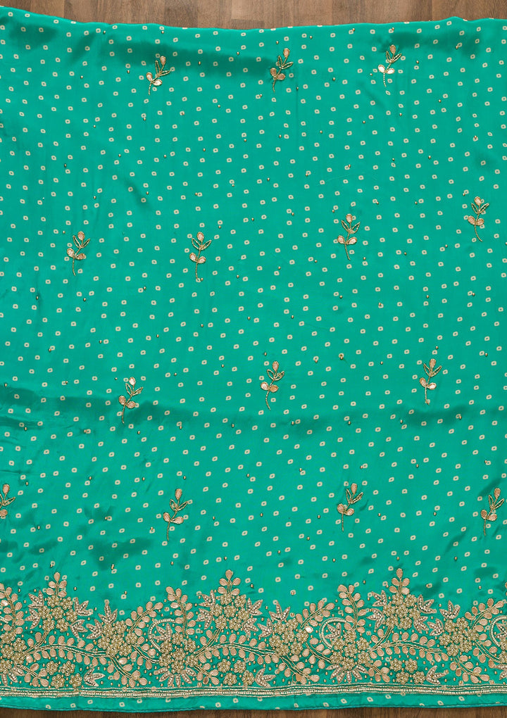 Sky Blue Gotapatti Brocade Salwar Kameez-Koskii