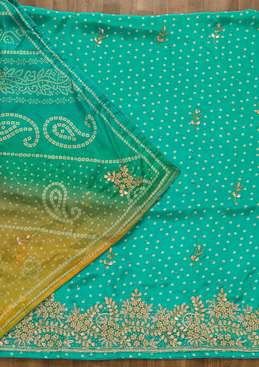 Sky Blue Gotapatti Brocade Salwar Kameez-Koskii