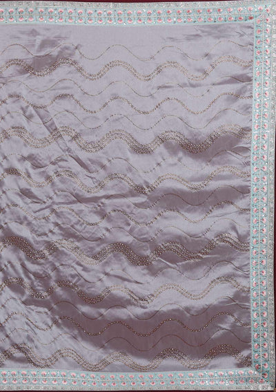 Sky Blue Stonework Tissue Designer Saree - Koskii