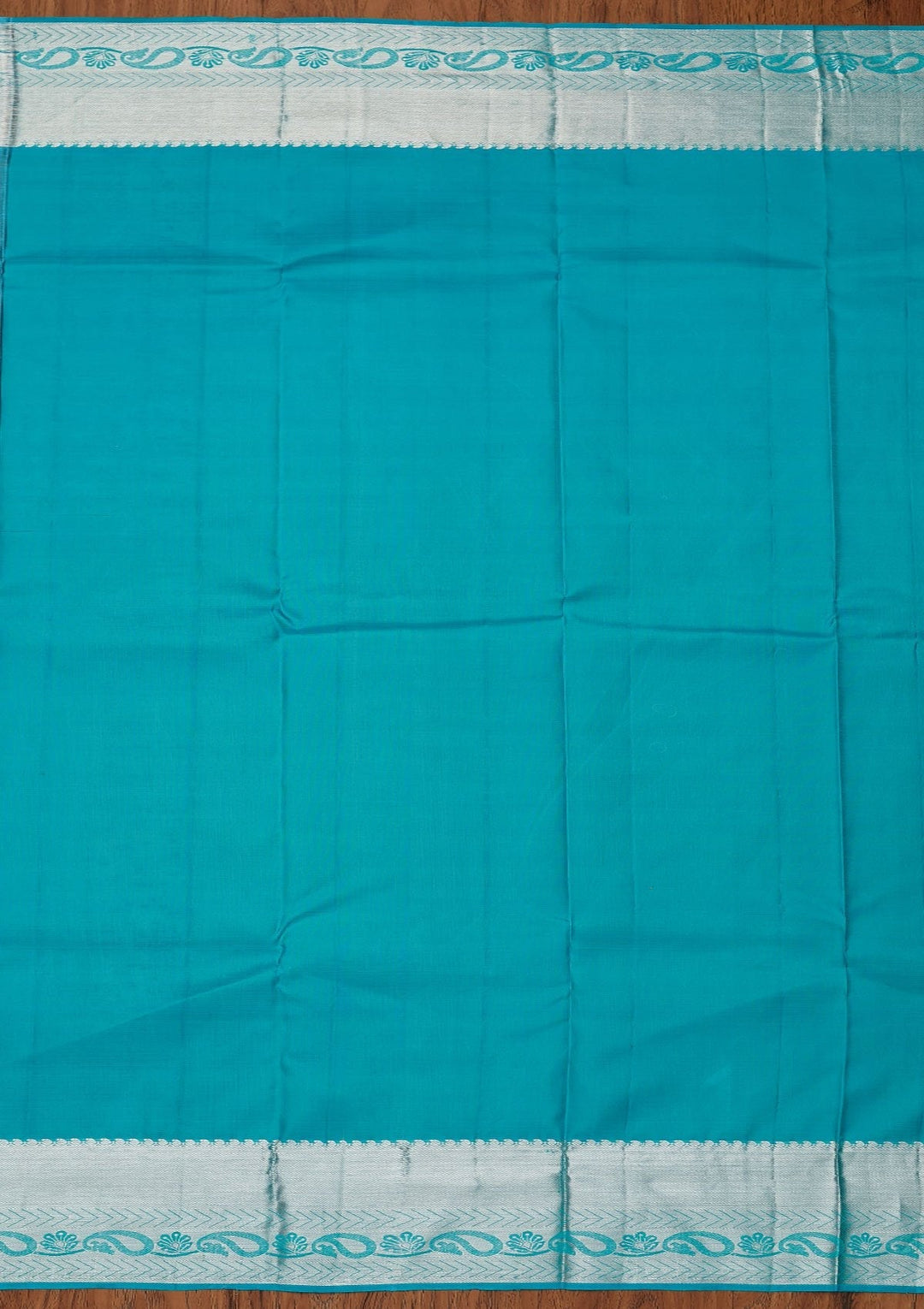 Sky Blue Zariwork Pure Silk Designer Saree - koskii