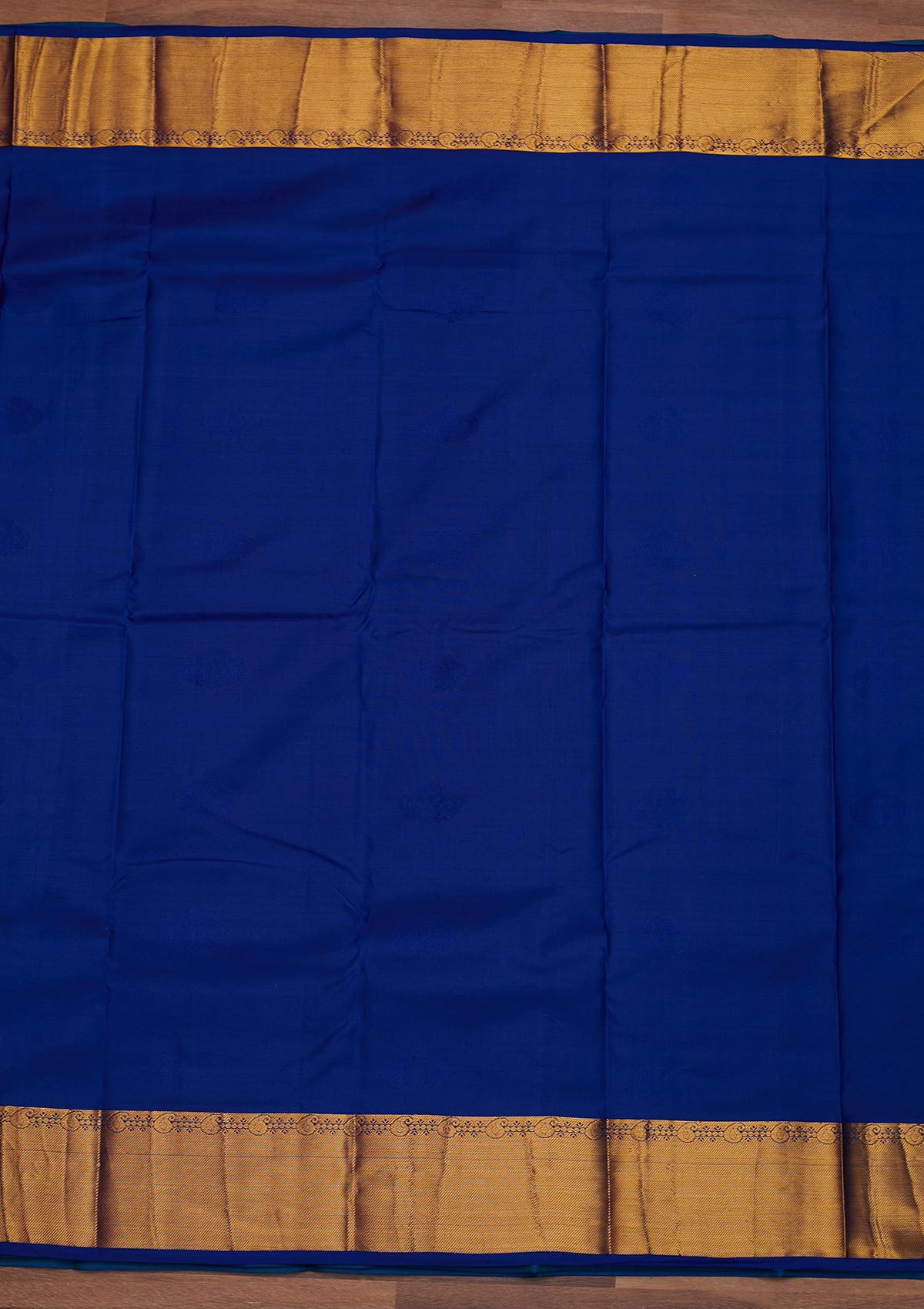Sky Blue Zariwork Pure Silk Designer Saree - Koskii