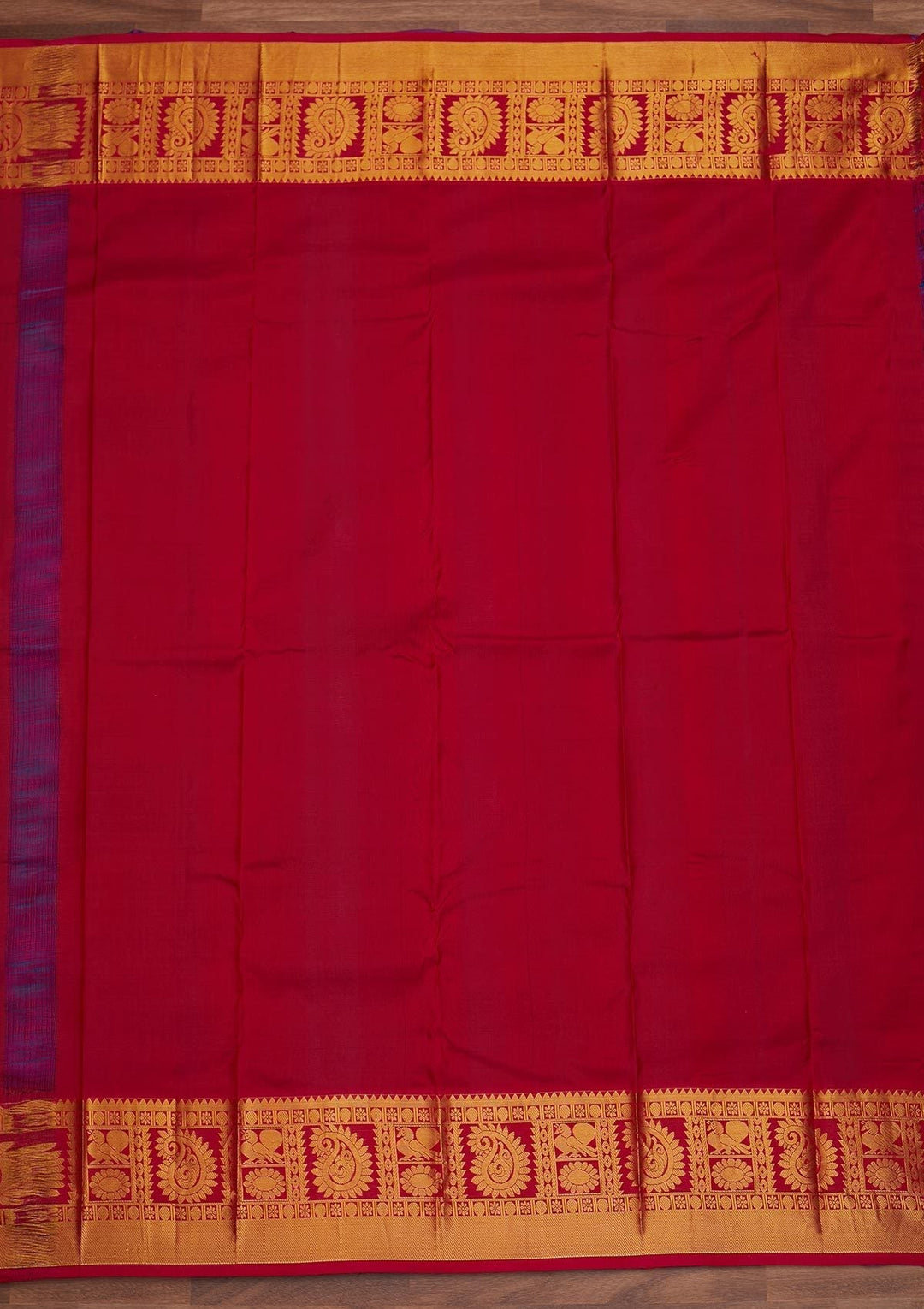 Sky Blue Zariwork Pure Silk Designer Saree - Koskii