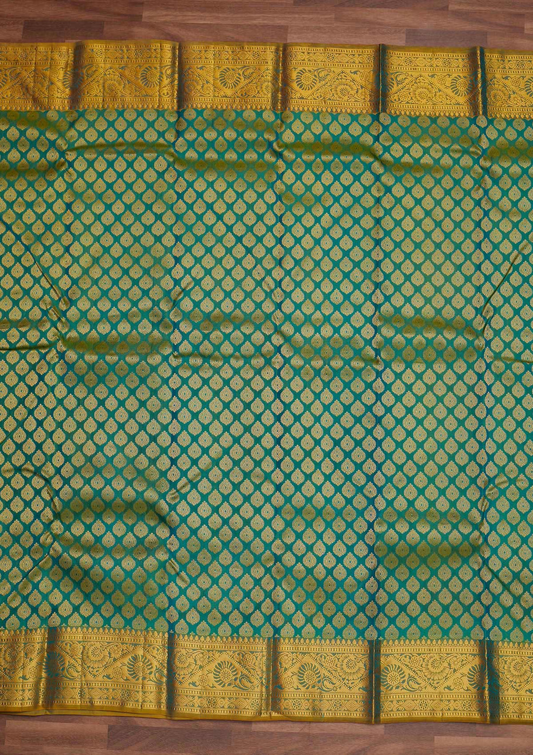 Sky Blue Zariwork Pure Silk Designer Saree - Koskii