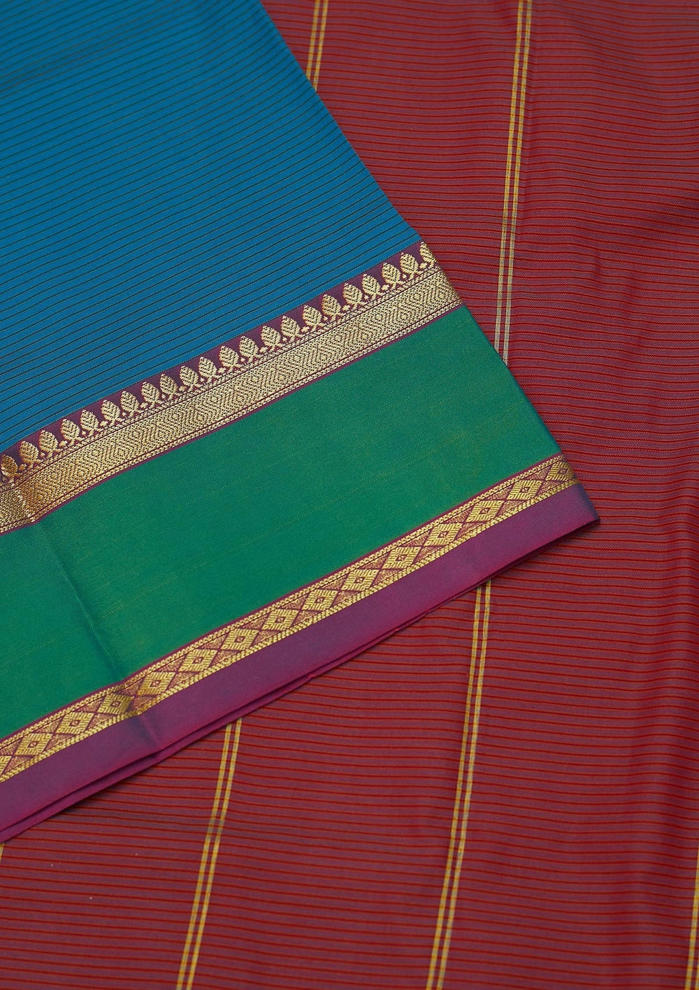Turquoise Blue Zariwork Art Silk Saree - Koskii