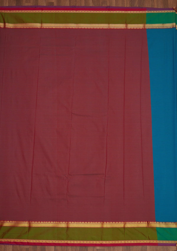 Turquoise Blue Zariwork Art Silk Saree - Koskii