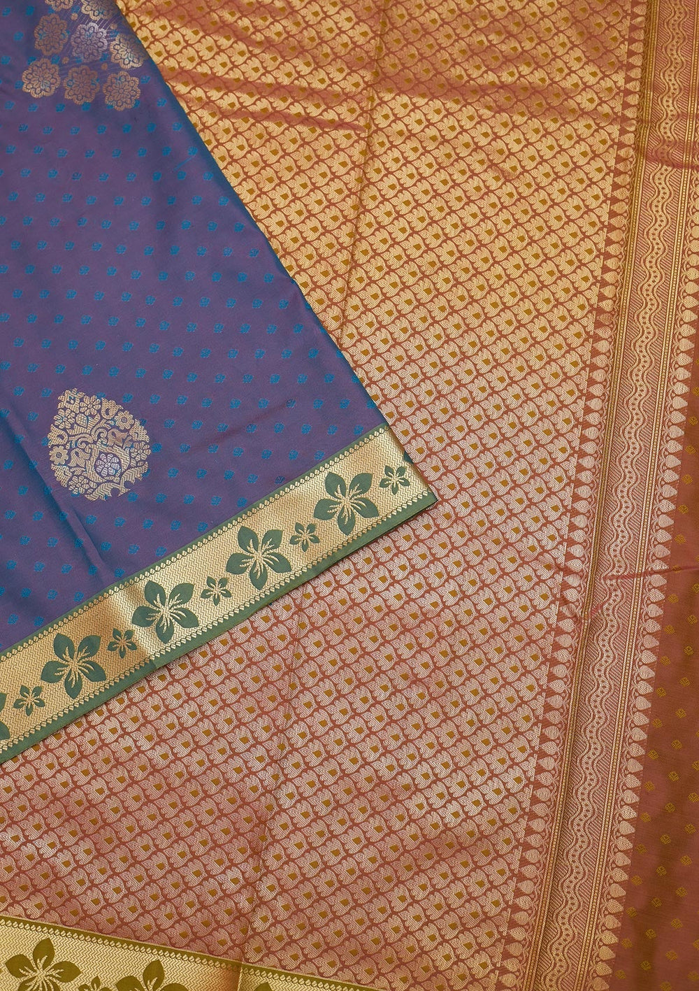 Turquoise Blue Zariwork Art Silk Saree - Koskii