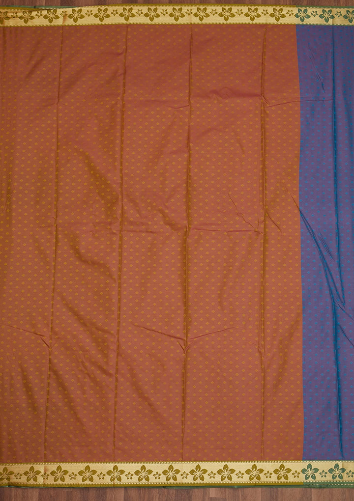 Turquoise Blue Zariwork Art Silk Saree - Koskii