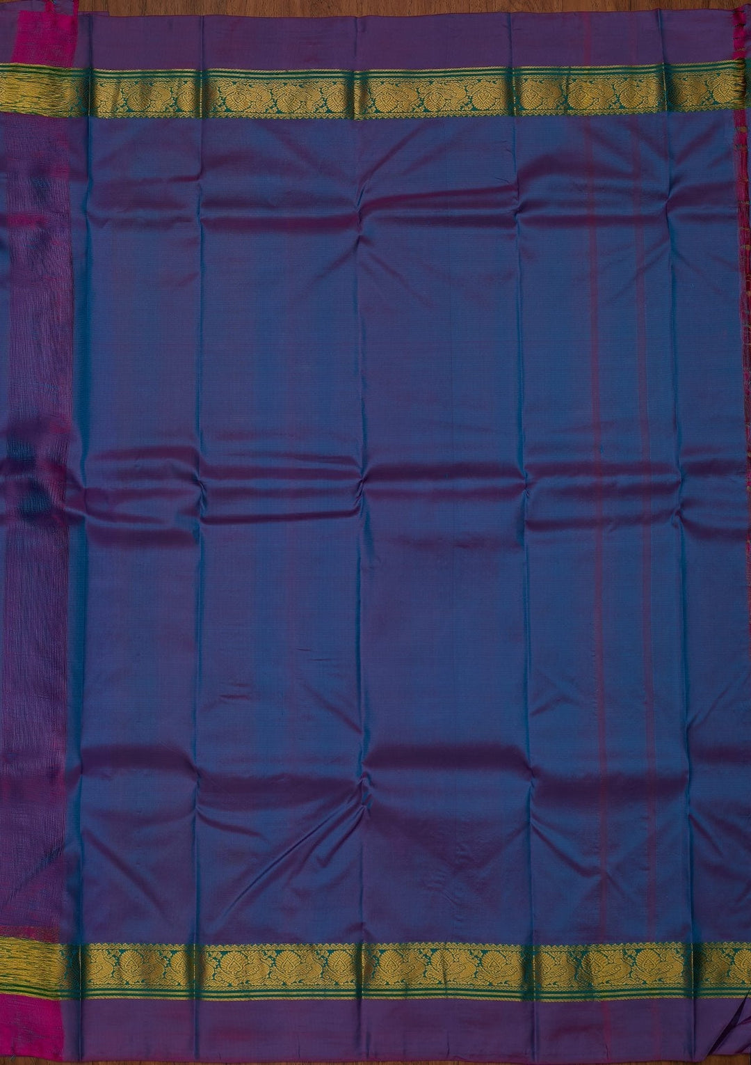 Turquoise Blue Zariwork Pure Silk Designer Saree - koskii