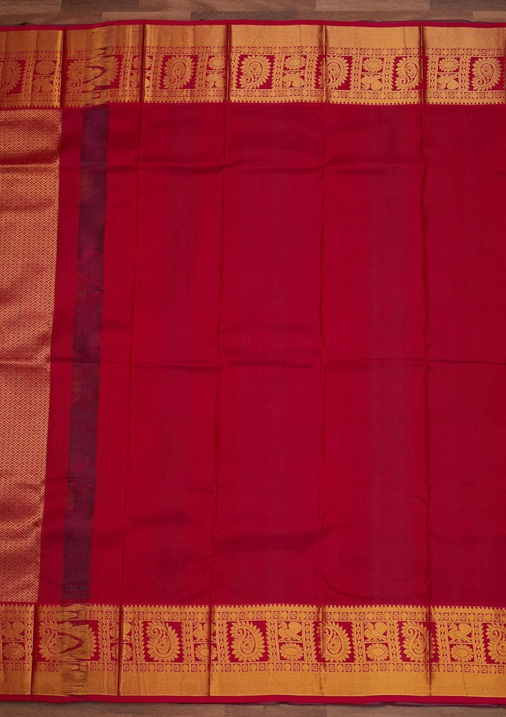 Turquoise Blue Zariwork Pure Silk Designer Saree - Koskii