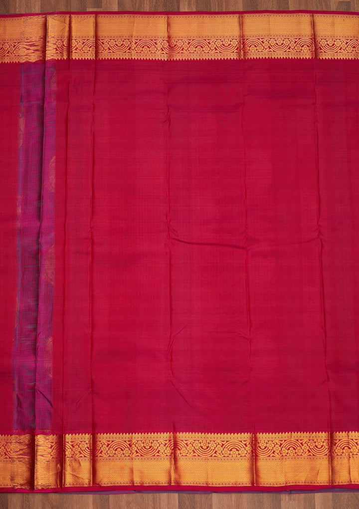 Turquiose Blue Zariwork Pure Silk Saree - Koskii
