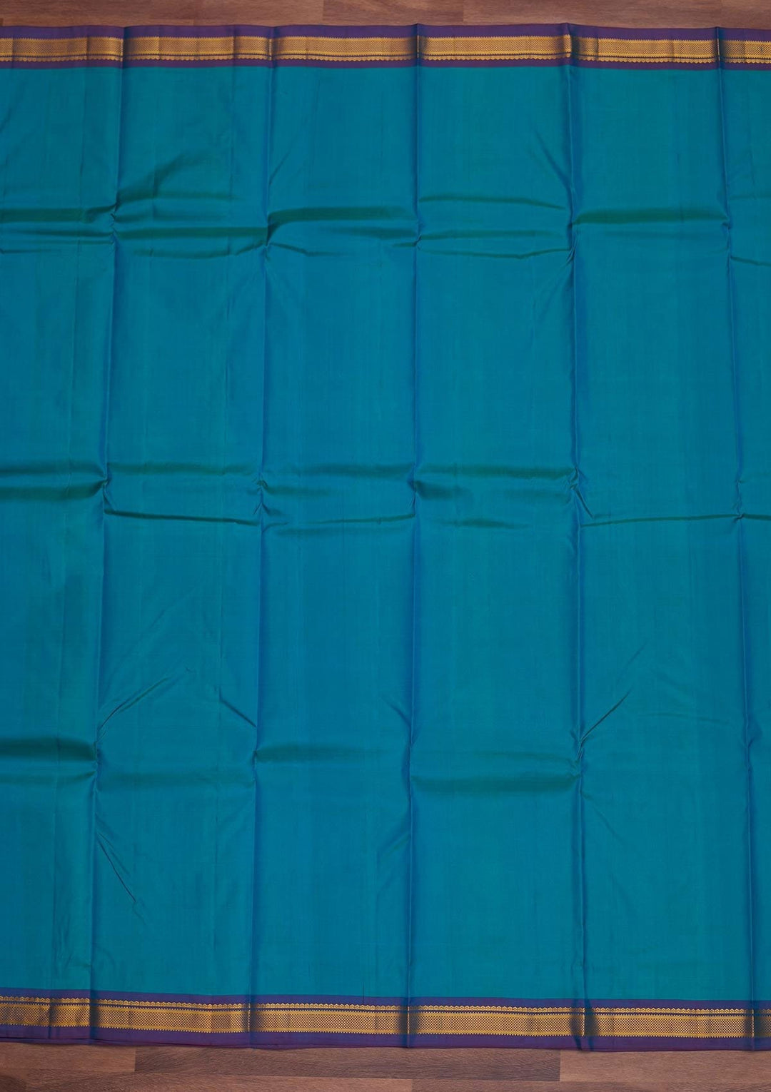 Turquoise Blue Zariwork Pure Silk Designer Saree - Koskii