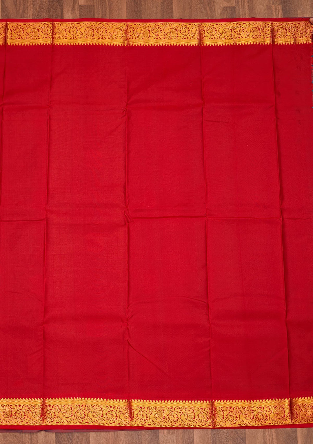 Turquoise Blue Zariwork Pure Silk Saree - Koskii