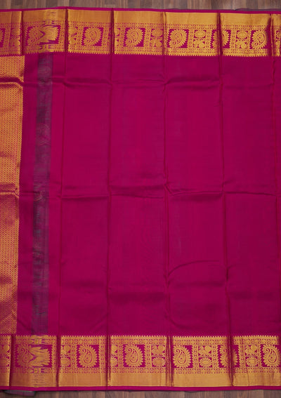 Turquoise Blue Zariwork Pure Silk Saree-Koskii
