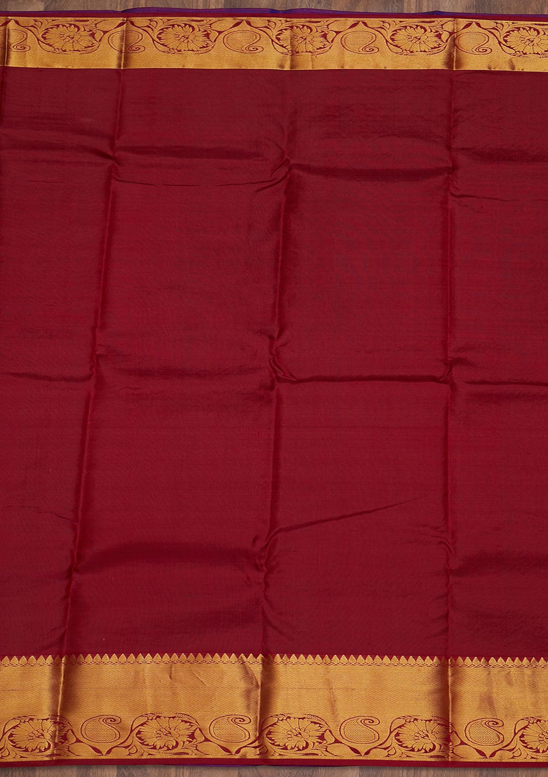 Turquoise Blue Zariwork Pure Silk Saree-Koskii