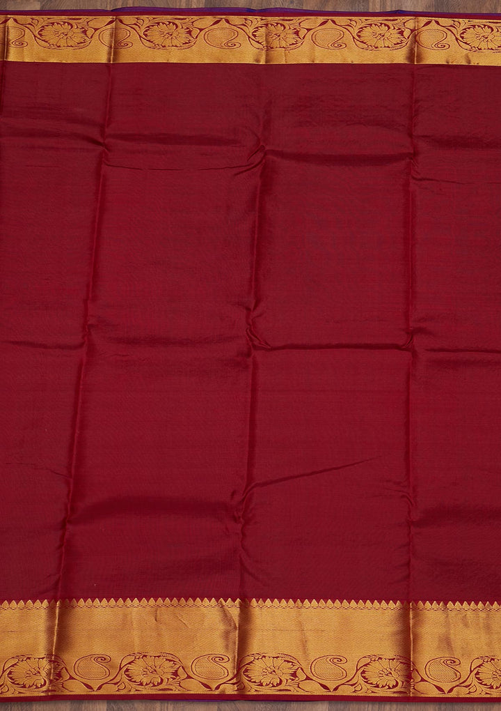 Turquoise Blue Zariwork Pure Silk Saree-Koskii
