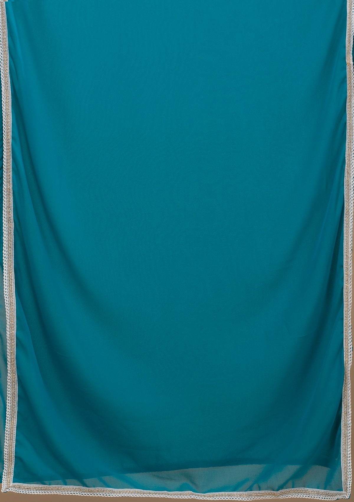 Turquoise Blue Threadwork Georgette Readymade Salwar Kameez-Koskii