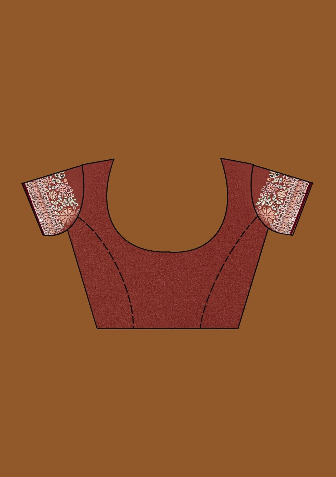 Wine Gotapatti Georgette Designer Saree - Koskii