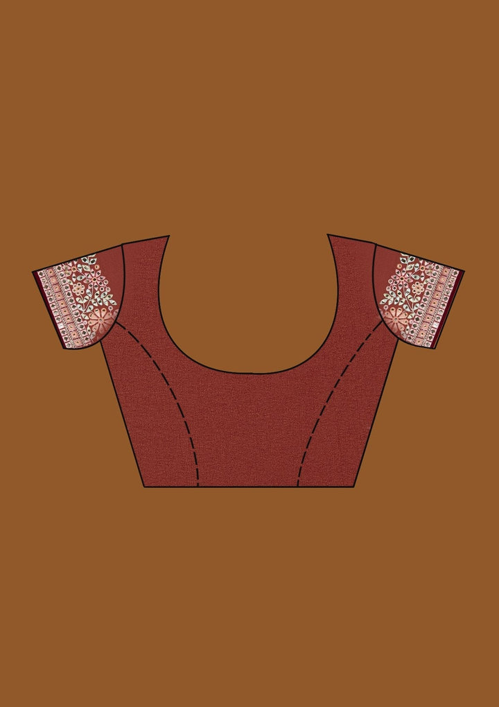 Wine Gotapatti Georgette Designer Saree - Koskii