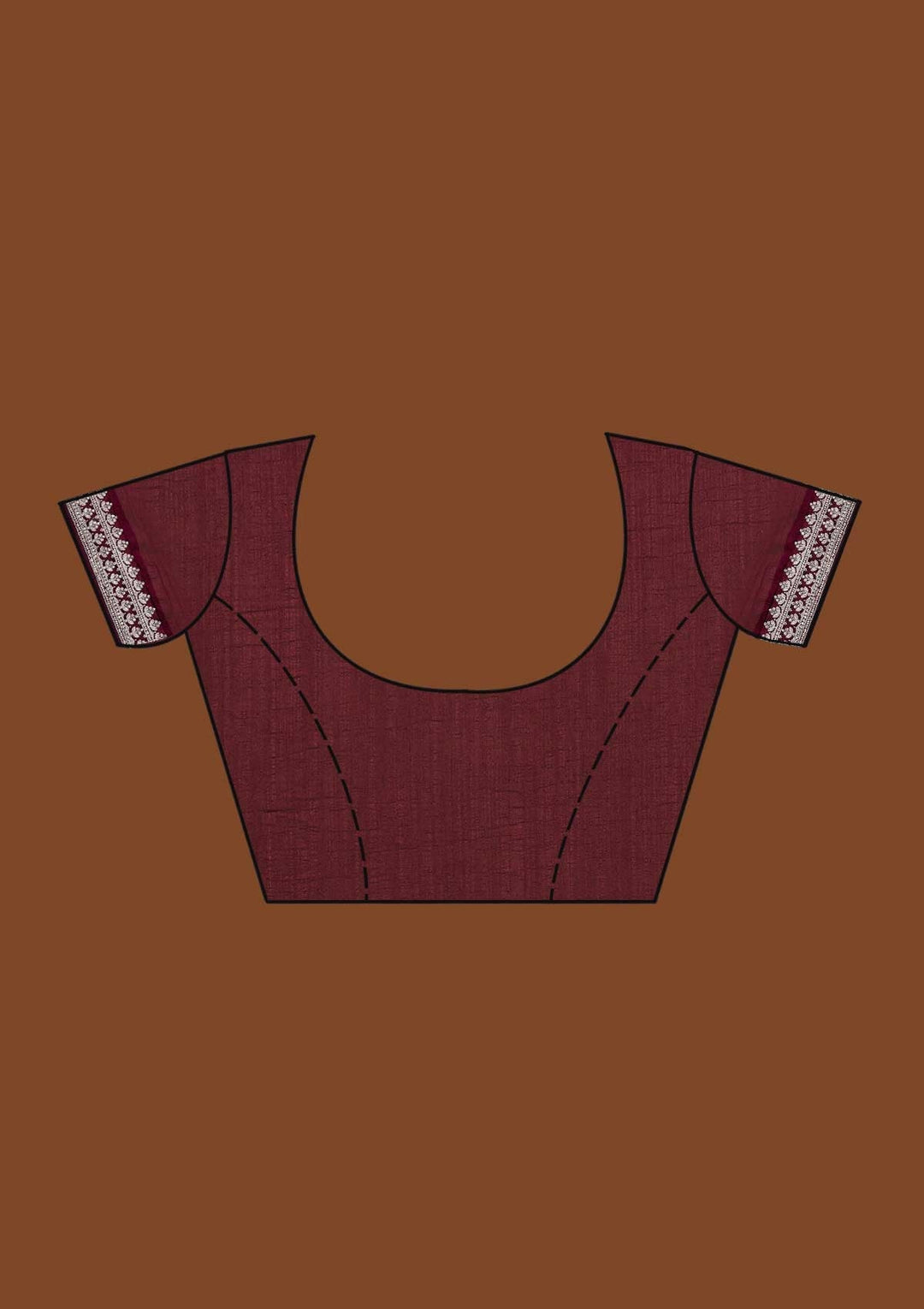 Wine Silver Zariwork Raw Silk Saree-Koskii