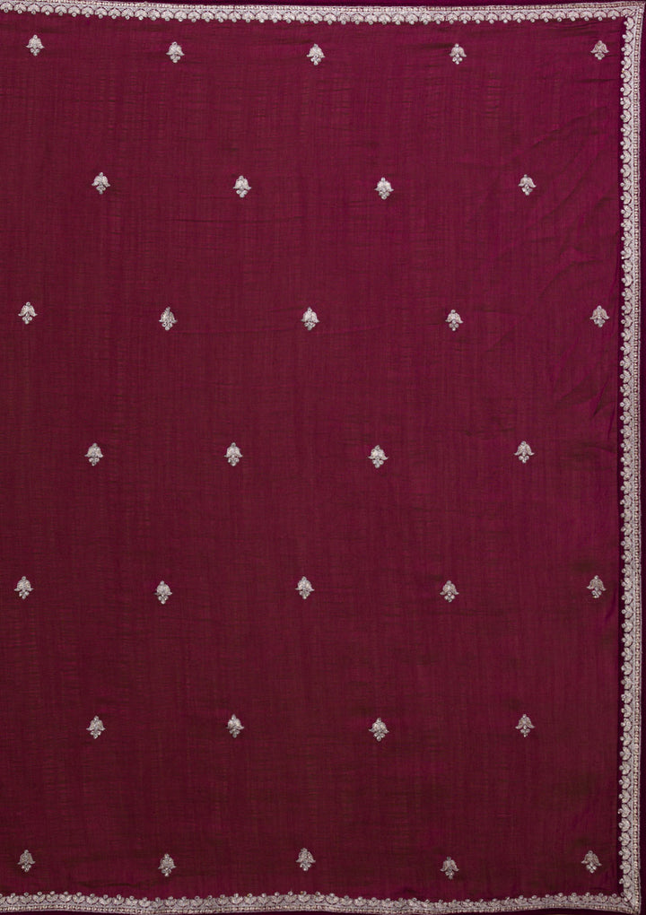 Wine Sequins Georgette Designer Lehenga-Koskii