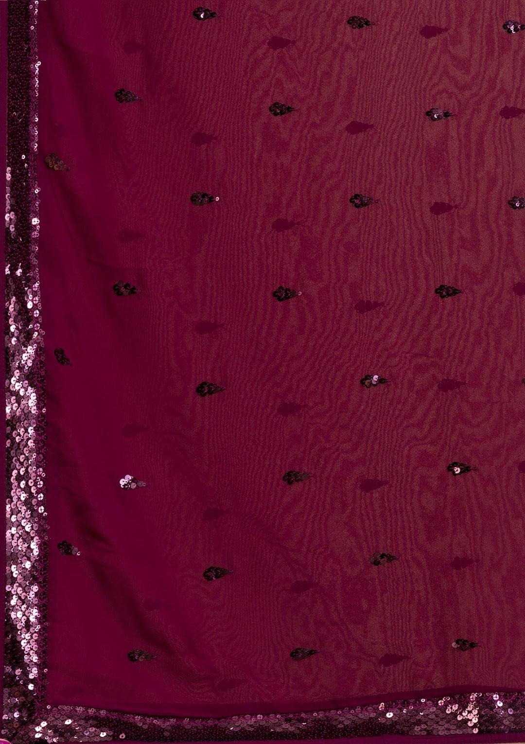 Wine Sequins Georgette Readymade Lehenga-Koskii