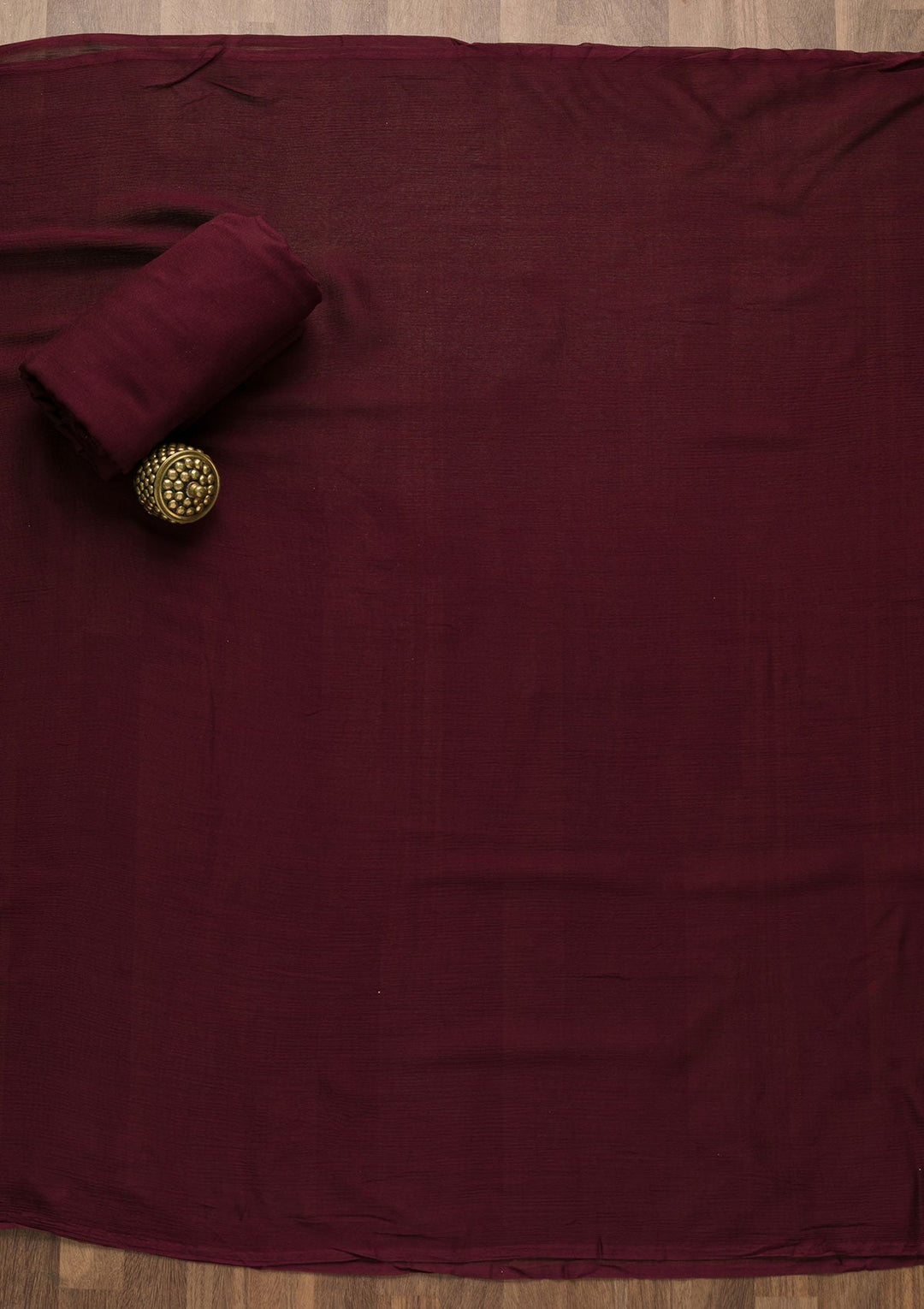Wine Stonework Raw Silk Unstitched Salwar Suit-Koskii
