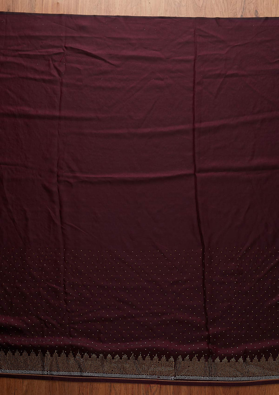 Wine Swarovski Art Silk Designer Saree - koskii