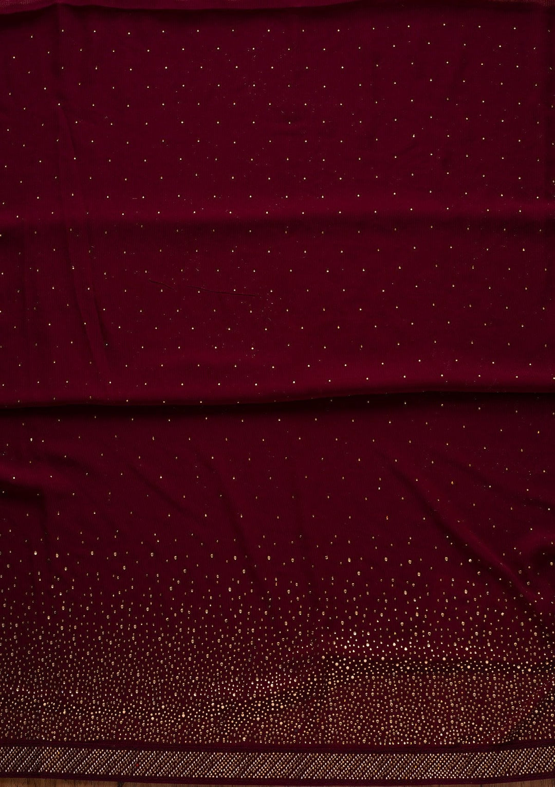 Wine Swarovski Georgette Designer Unstitched Salwar Suit - koskii