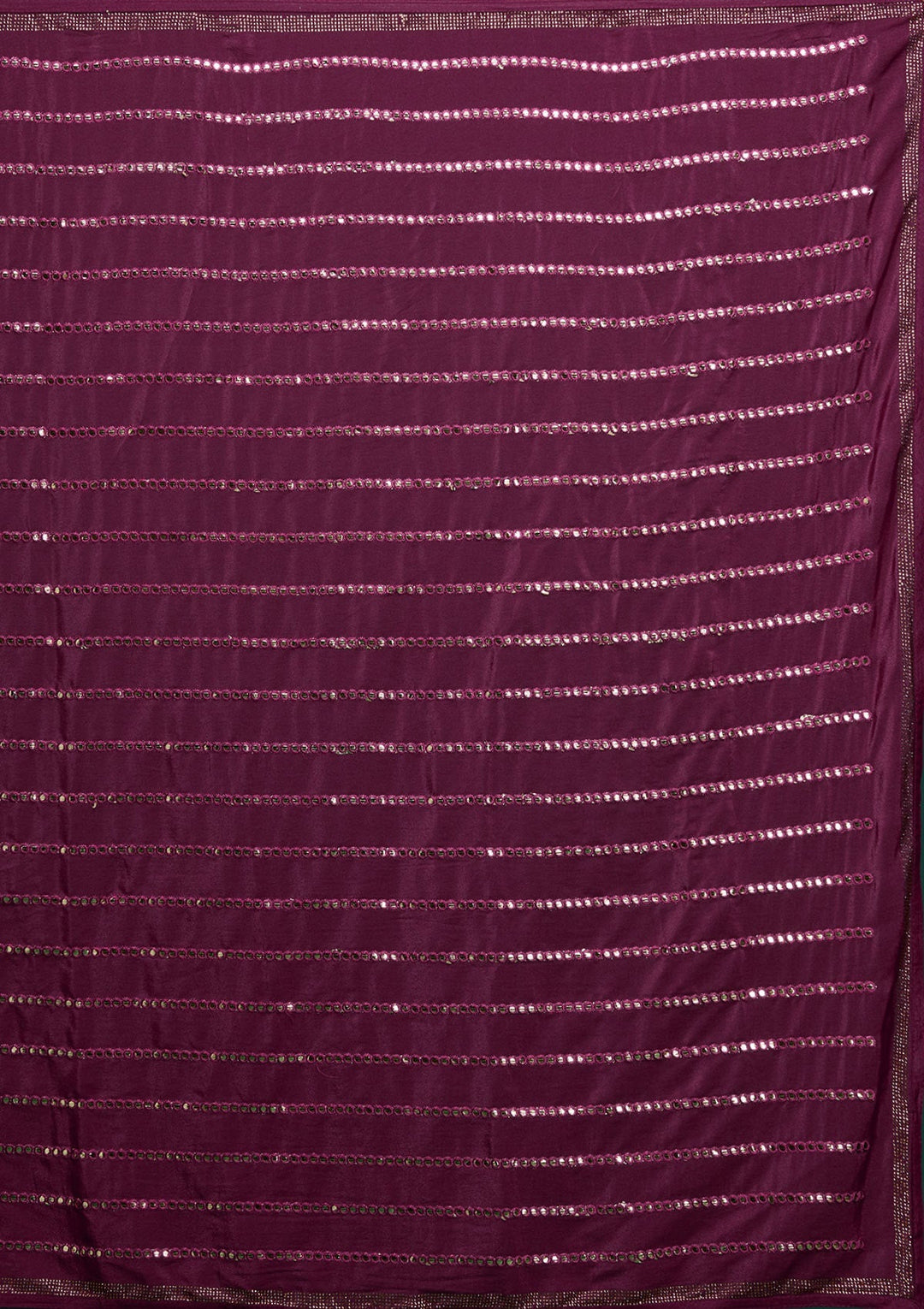 Wine Swarovski Georgette Saree - Koskii