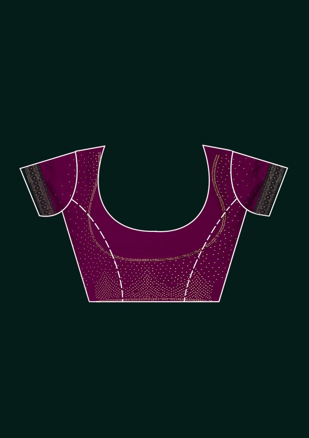 Wine Swarovski Georgette Saree - Koskii