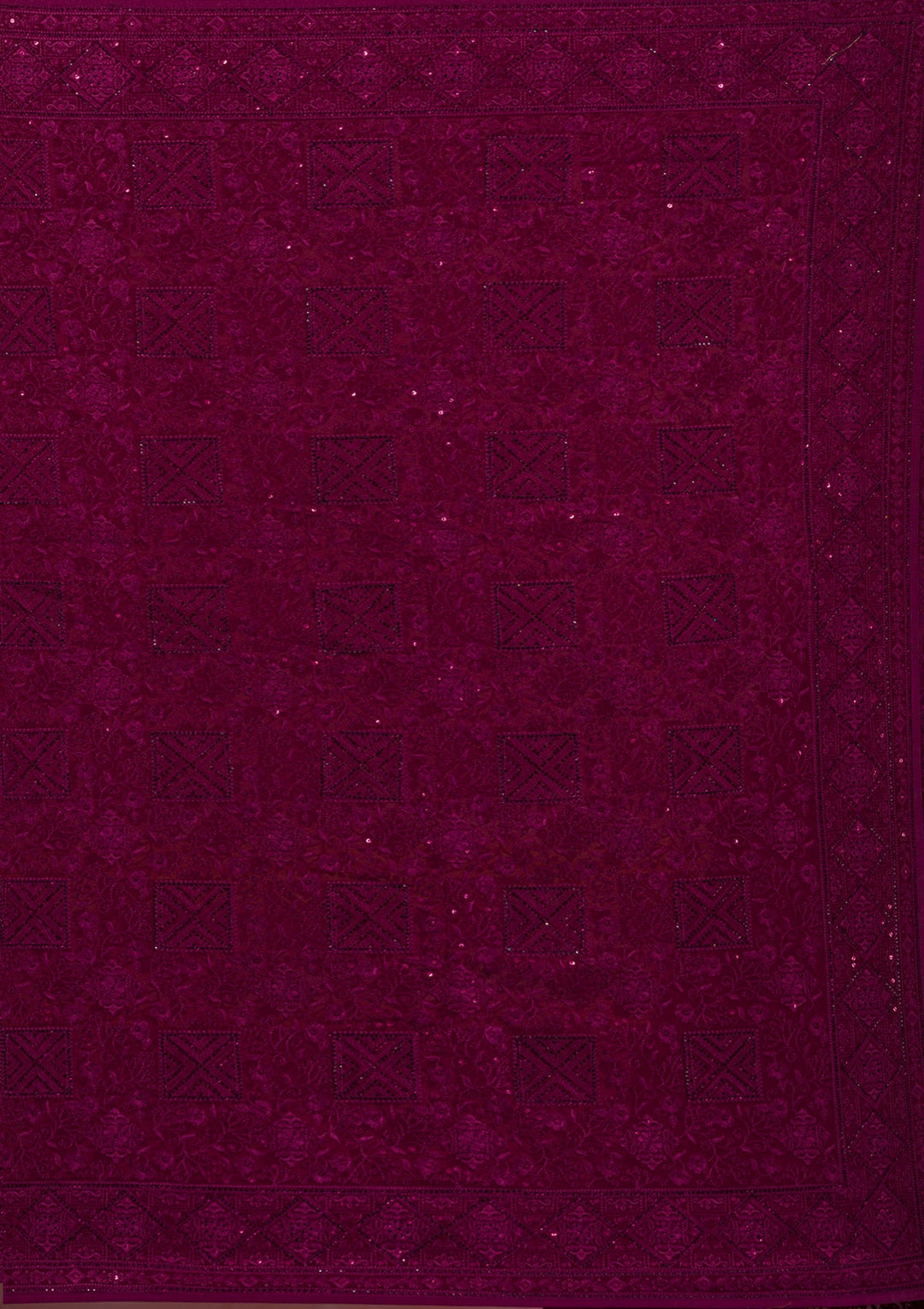 Wine Swarovski Georgette Saree-Koskii