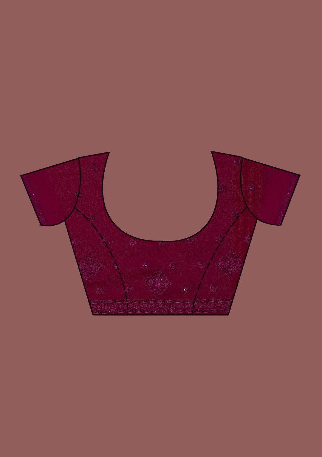 Wine Swarovski Georgette Saree-Koskii