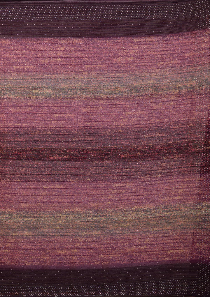 Maroon Zari Work Soft Silk Saree-Koskii