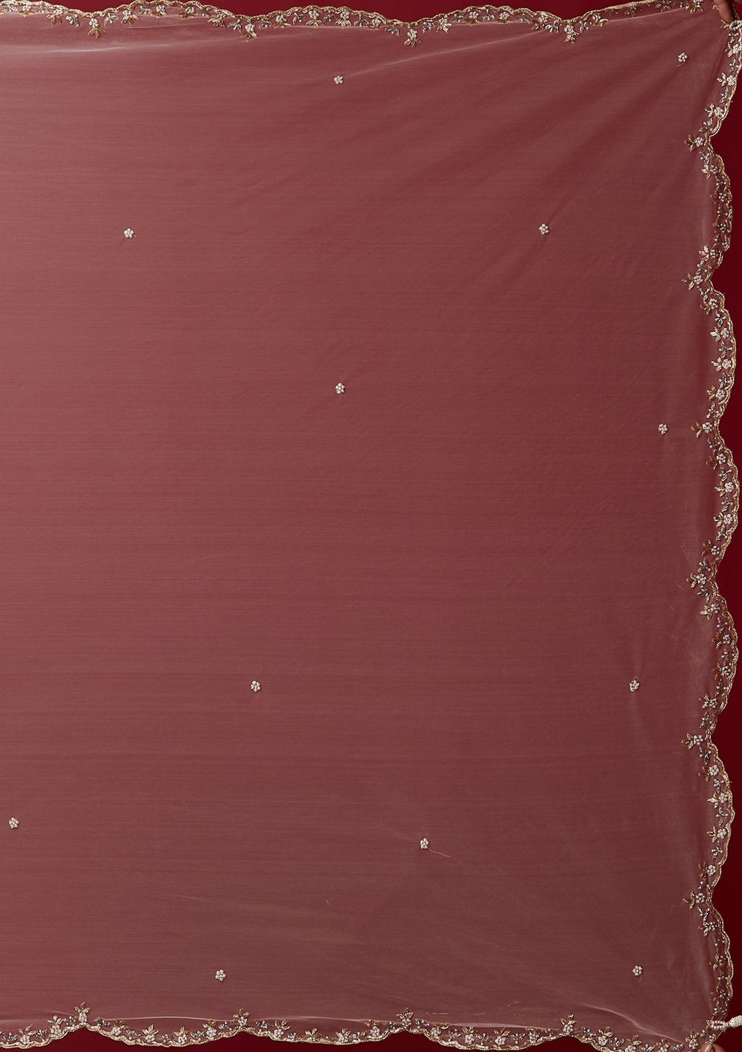 Wine Zardosi Velvet Designer Lehenga - koskii