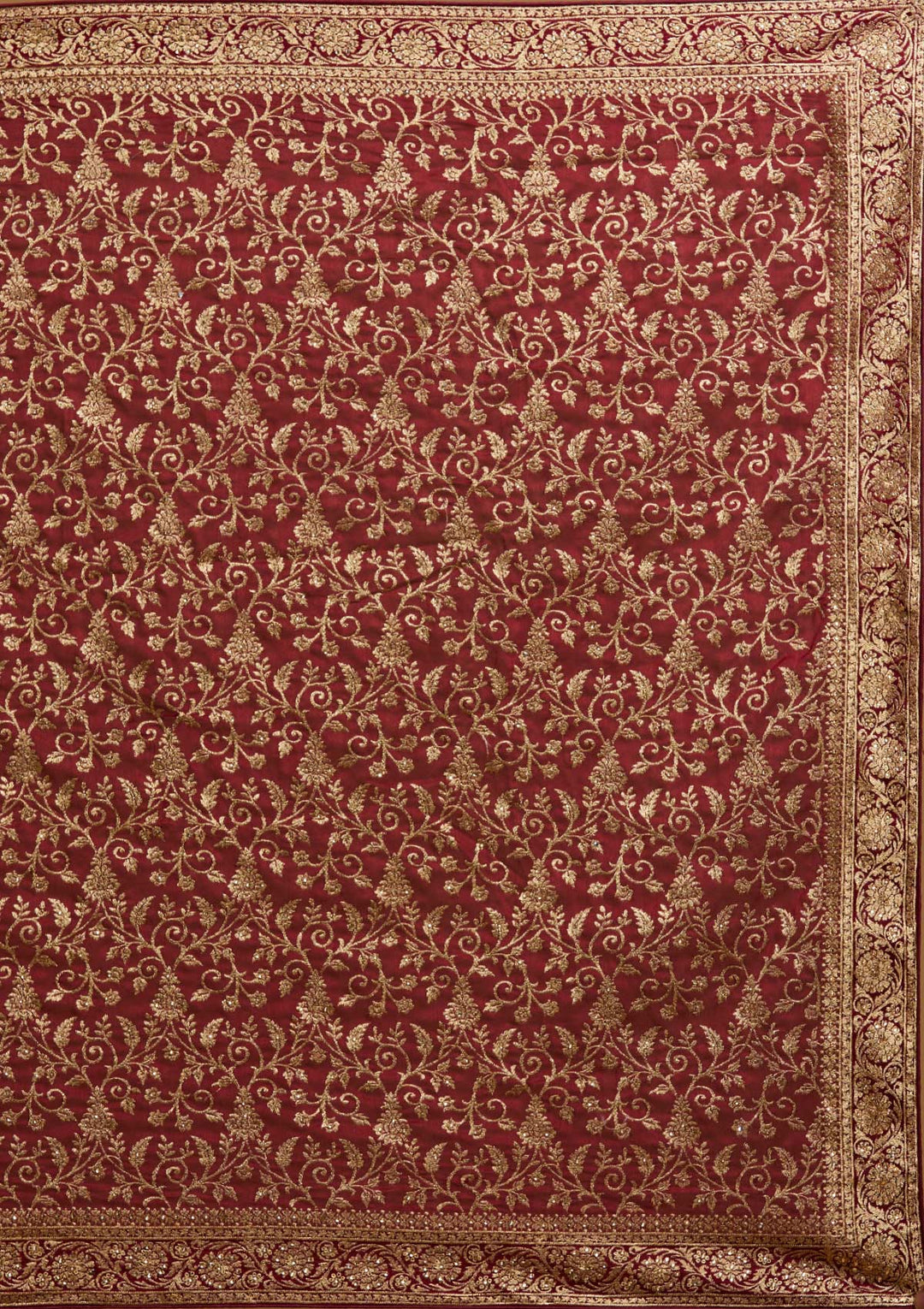 Wine Zariwork Art Silk Designer Saree - koskii