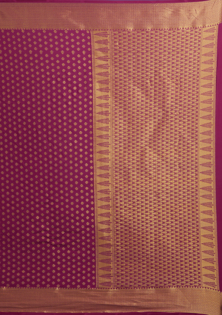 Wine Zariwork Art Silk Saree-Koskii