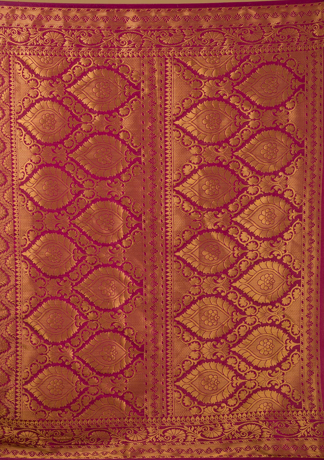 Wine Zariwork Banarasi Saree-Koskii